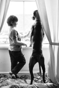 Gertie with Jack at 7 months