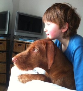 Gertie with Jack at nearly 8 months